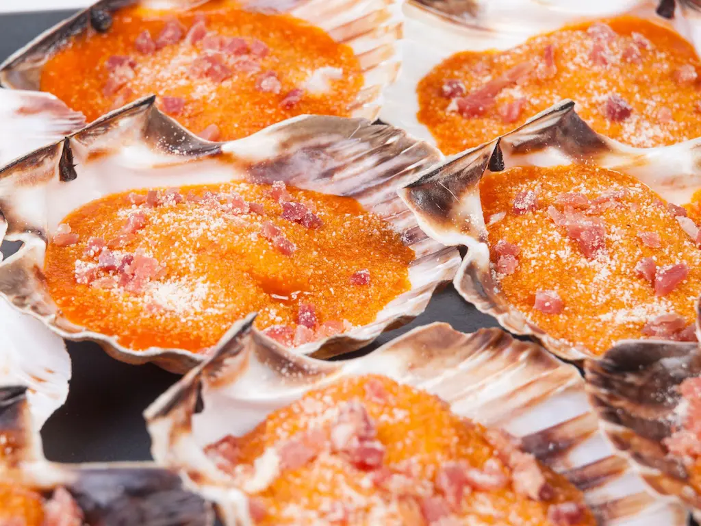 Receta de Vieiras con jamón a la gallega